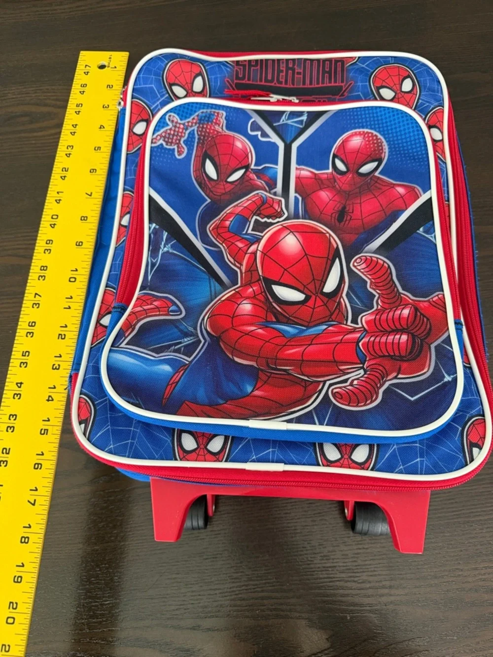 Marvel Spider-Man Kids Rolling Backpack - Red, Blue, White